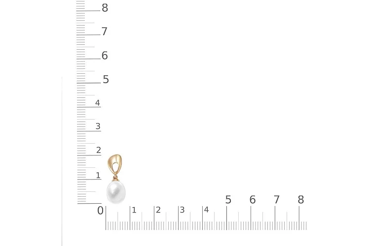 Подвеска из красного золота с жемчугом