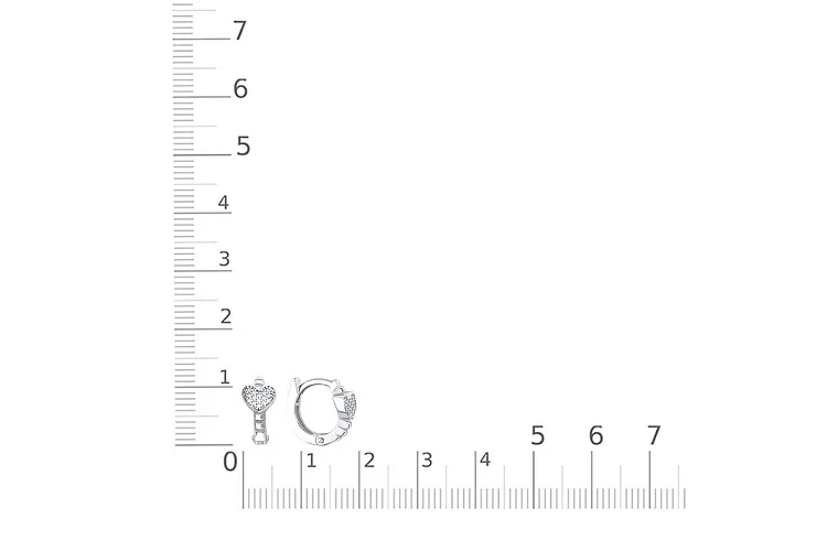 Серьги из белого золота с 30 фианитами