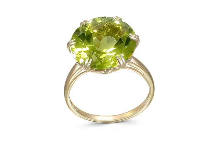 Кольцо из жёлтого золота с ситаллом