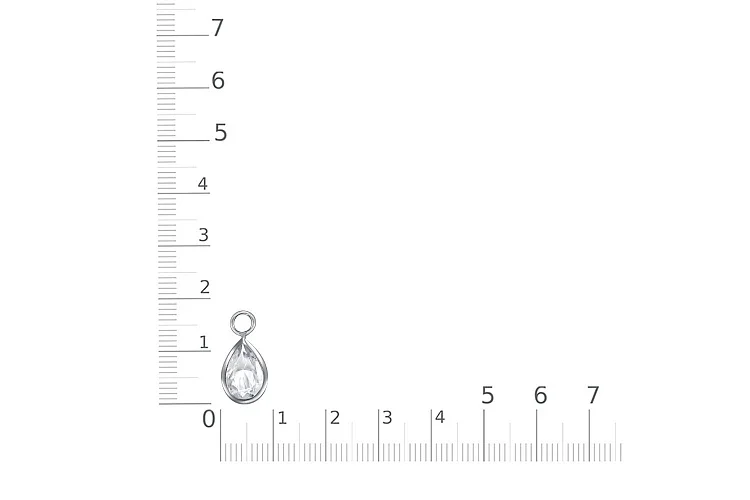 Подвеска серёг-трансформеров из белого золота с горным хрусталём