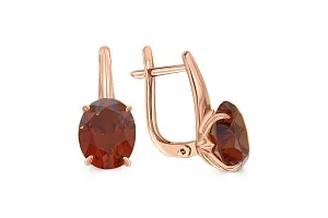 Серьги из красного золота с 2 спессартинами