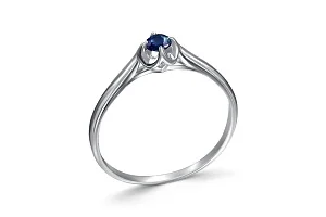 Кольцо из белого золота с сапфиром