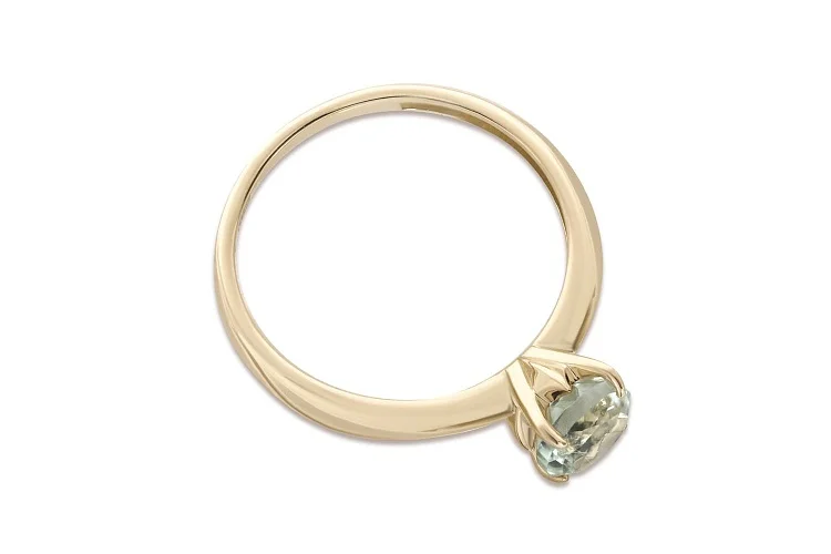 Кольцо из жёлтого золота с аметистом