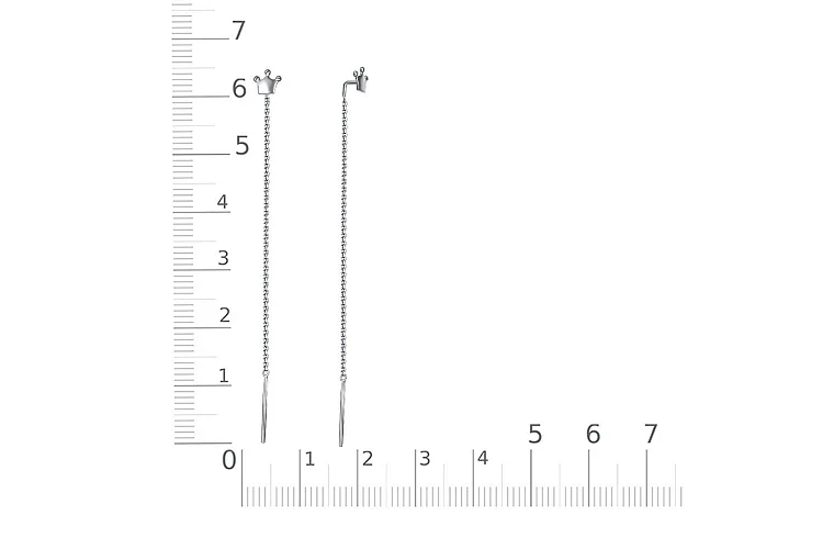 Серьги-продёвки Короны из белого золота без вставок