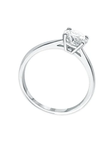 Кольцо из белого золота с бриллиантом