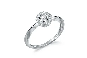 Кольцо из белого золота с 9 бриллиантами