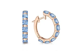 Серьги из красного золота с 16 топазами swiss