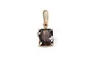 Подвеска Веточка из красного золота с кварцем