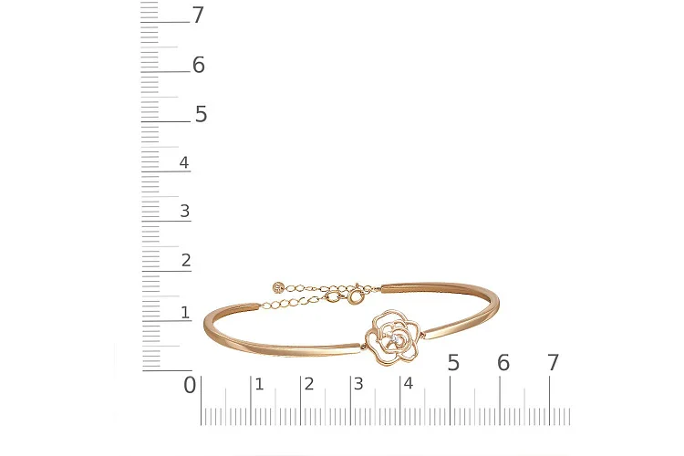 Браслет Цветок из красного золота с бриллиантом