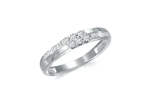Кольцо Дорожка из белого золота с 16 бриллиантами