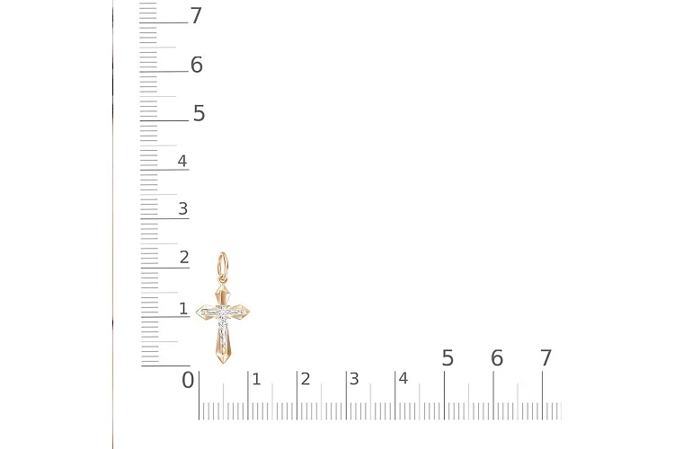 Крест из красного золота без вставок