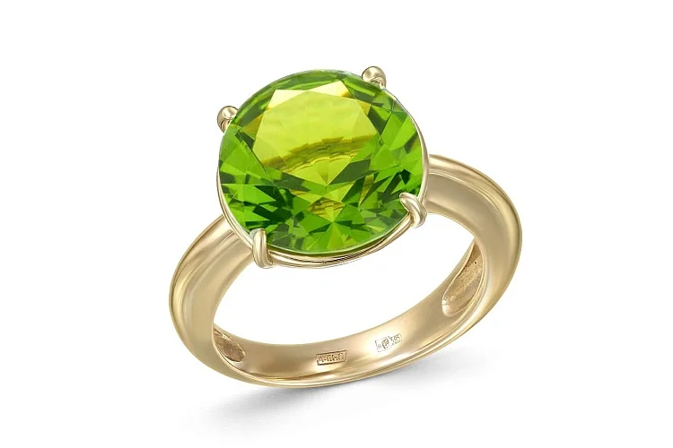 Кольцо из жёлтого золота с ситаллом