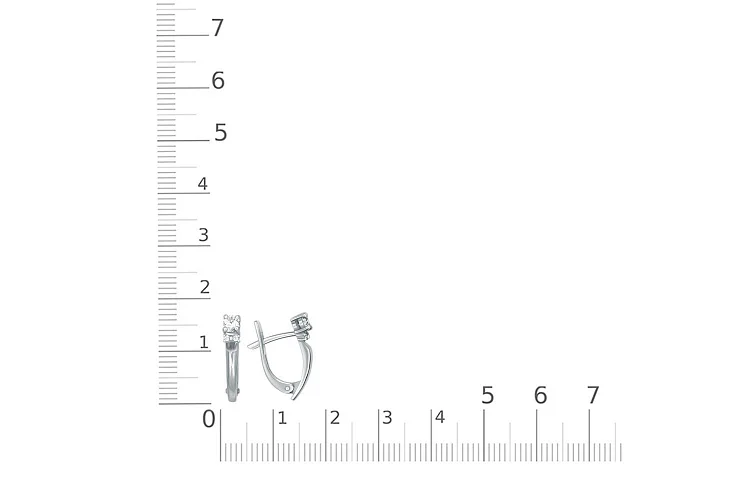 Серьги из белого золота с 6 бриллиантами