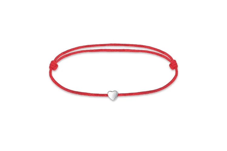 Браслет Сердце из белого золота без вставок