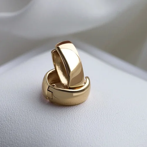 Серьги из жёлтого золота без вставок