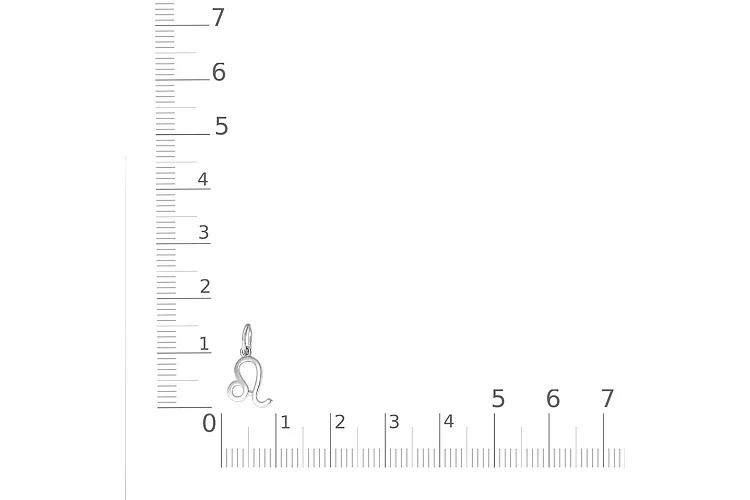 Подвеска Лев из белого золота без вставок