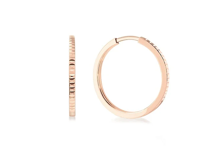 Серьги-конго из красного золота без вставок