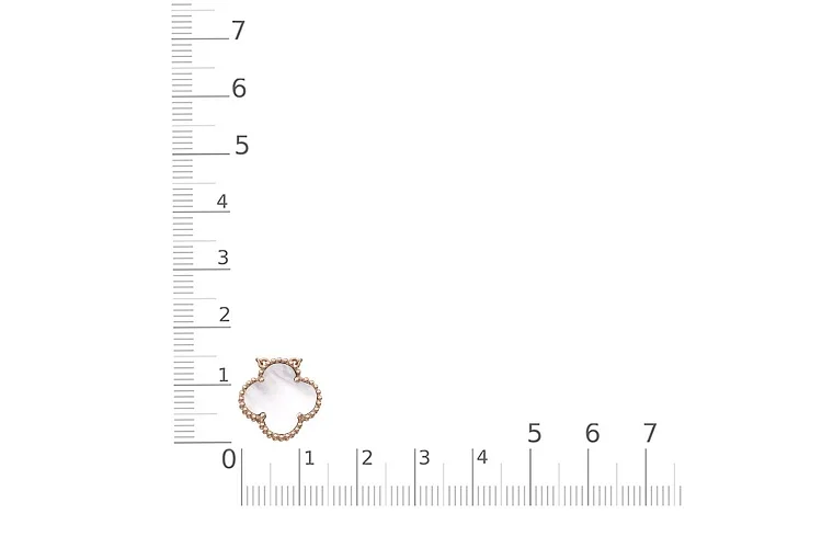 Колье Клевер из красного золота с перламутром
