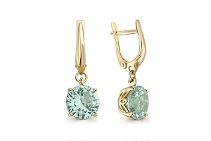 Серьги из жёлтого золота с 2 наноситалами