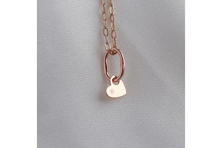 Подвеска Сердце из красного золота без вставок