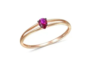 Кольцо из красного золота с рубином