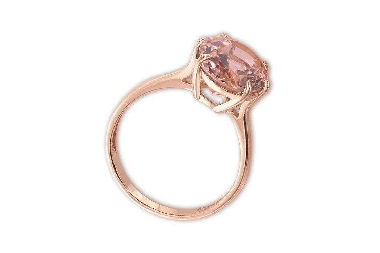 Кольцо из красного золота с ситаллом