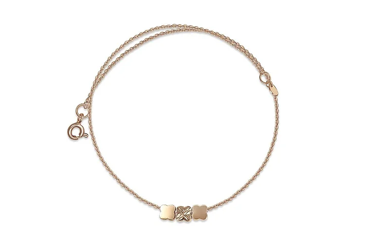 Колье Клевер из красного золота без вставок