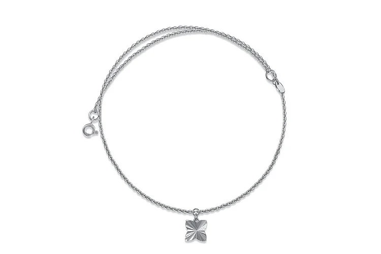 Колье Клевер из белого золота без вставок