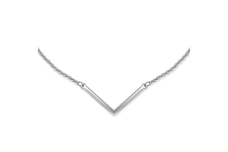 Колье из белого золота без вставок