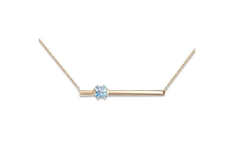 Колье из красного золота с топазом swiss