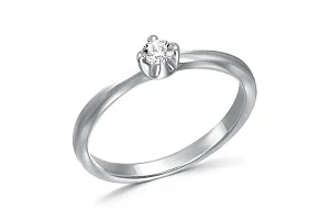 Кольцо из белого золота с бриллиантом