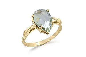 Кольцо из жёлтого золота с празиолитом