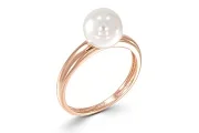 Кольцо из красного золота с жемчугом