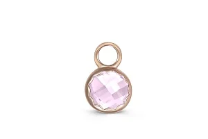 Подвеска серёг-трансформеров из красного золота с кварцем