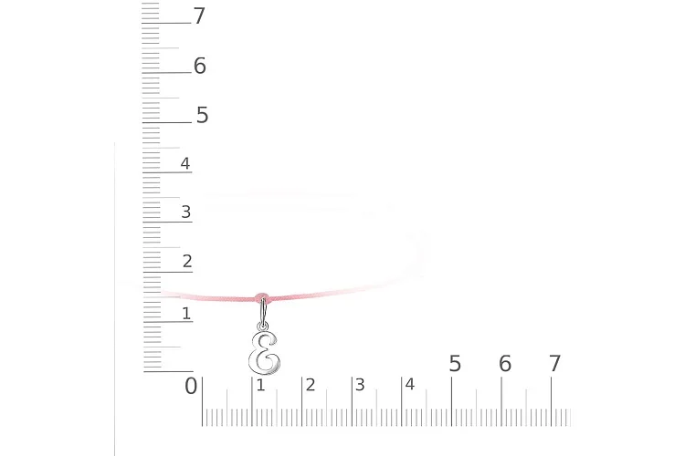 Браслет Буква из белого золота без вставок