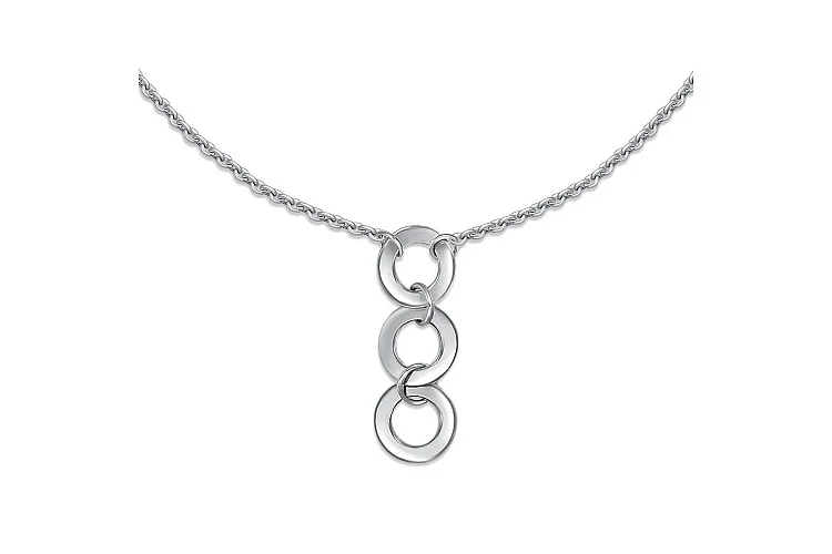 Колье Круг из белого золота без вставок