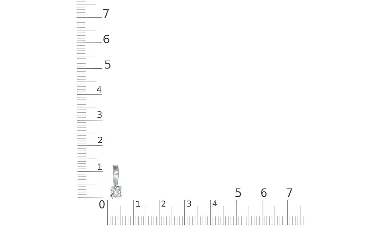 Подвеска из белого золота с бриллиантом