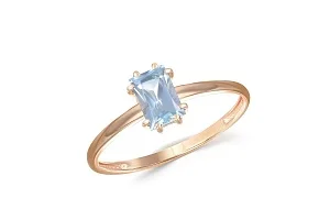 Кольцо из красного золота с топазом sky