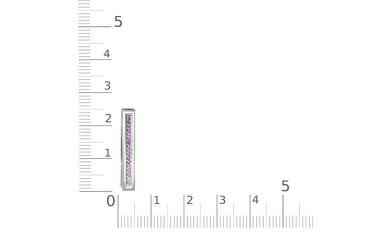 Подвеска Дорожка из белого золота с 17 фианитами