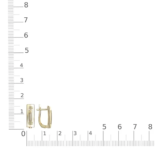 Серьги Прямоугольники из жёлтого золота без вставок