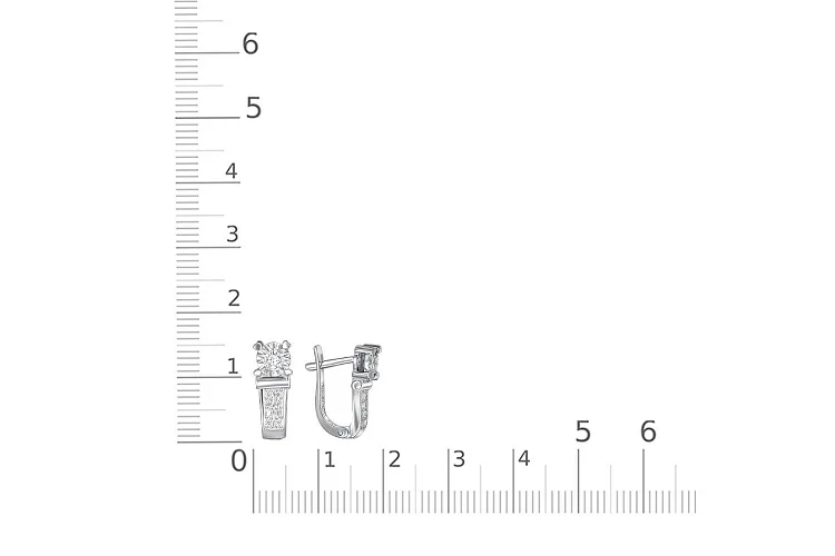 Серьги из белого золота с 18 бриллиантами