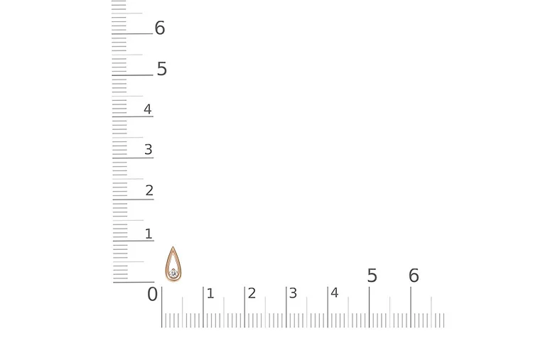 Подвеска капля из красного золота с бриллиантом