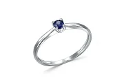 Кольцо из белого золота с сапфиром