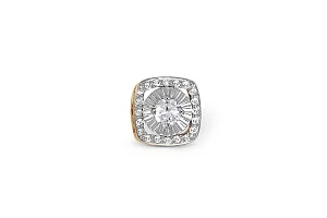 Подвеска Квадрат из красного золота с 21 бриллиантами