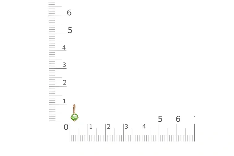 Подвеска из красного золота с хризолитом