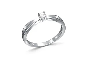Кольцо из белого золота с бриллиантом