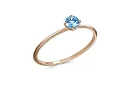 Кольцо из красного золота с топазом swiss