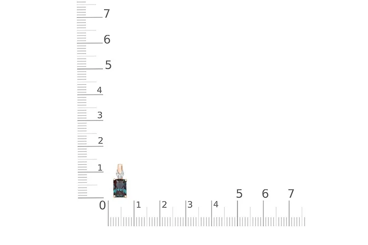 Подвеска из красного золота с александритом и 3 бриллиантами