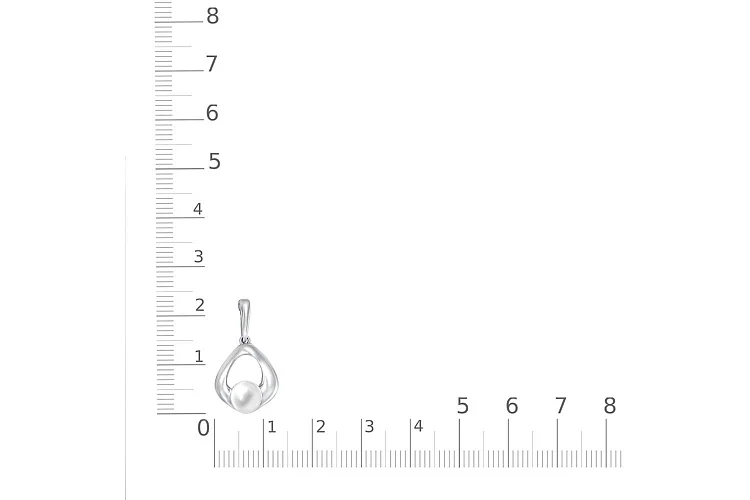 Подвеска из белого золота с жемчугом