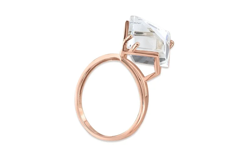 Кольцо из красного золота с наноситалом